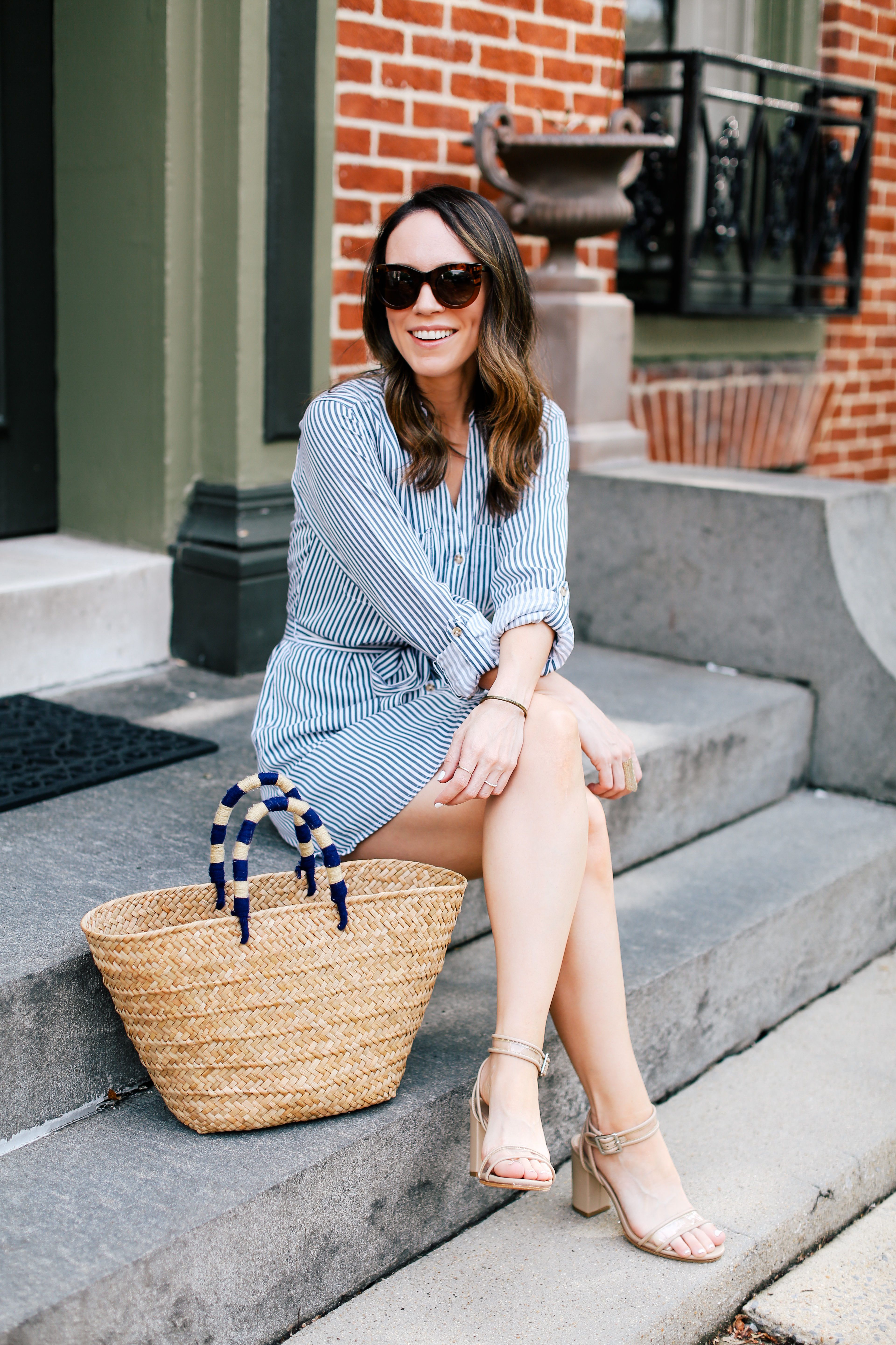 The Most Perfect Striped Shirtdress - alittlebitetc