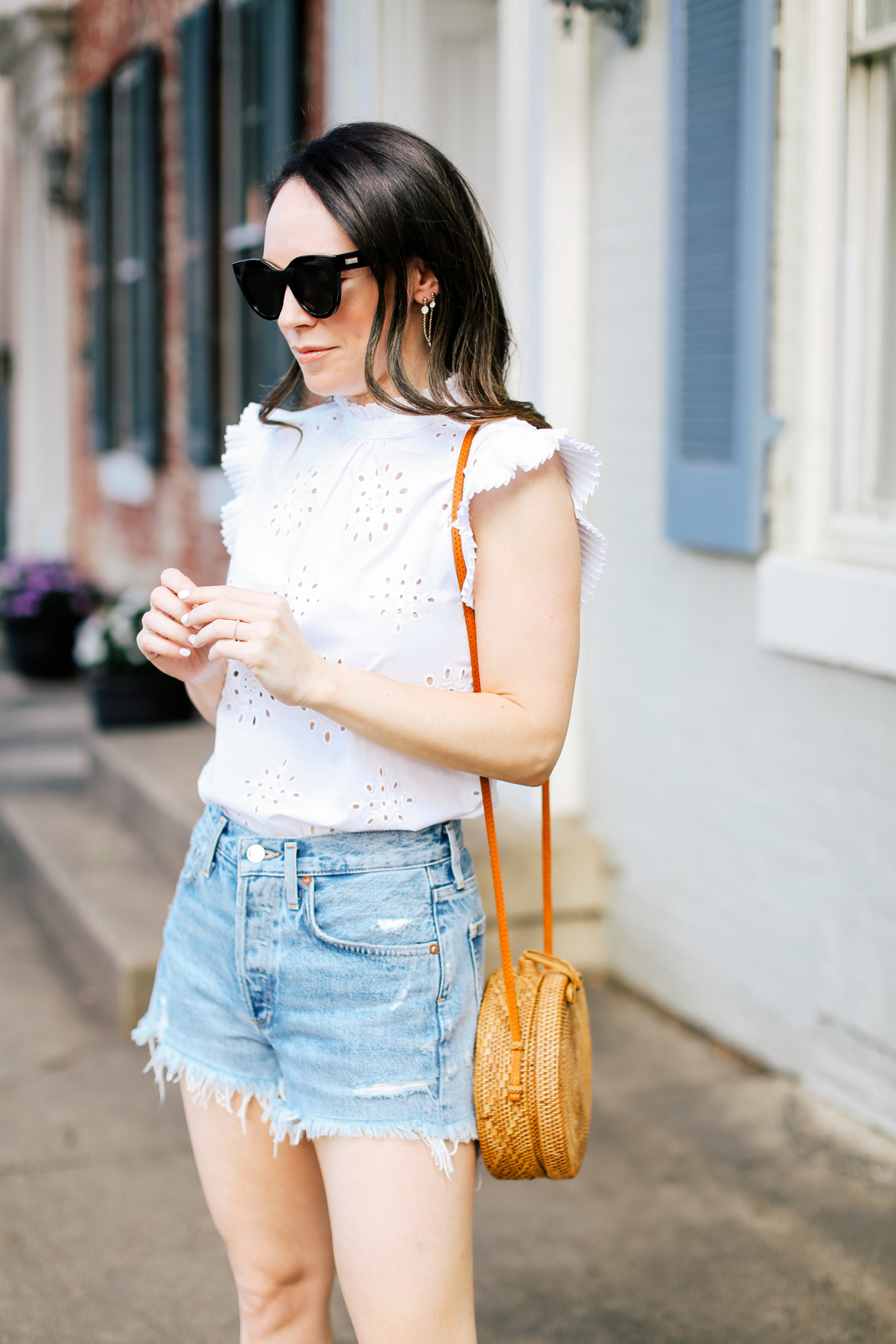 White Eyelet Top: A Summer Staple - alittlebitetc