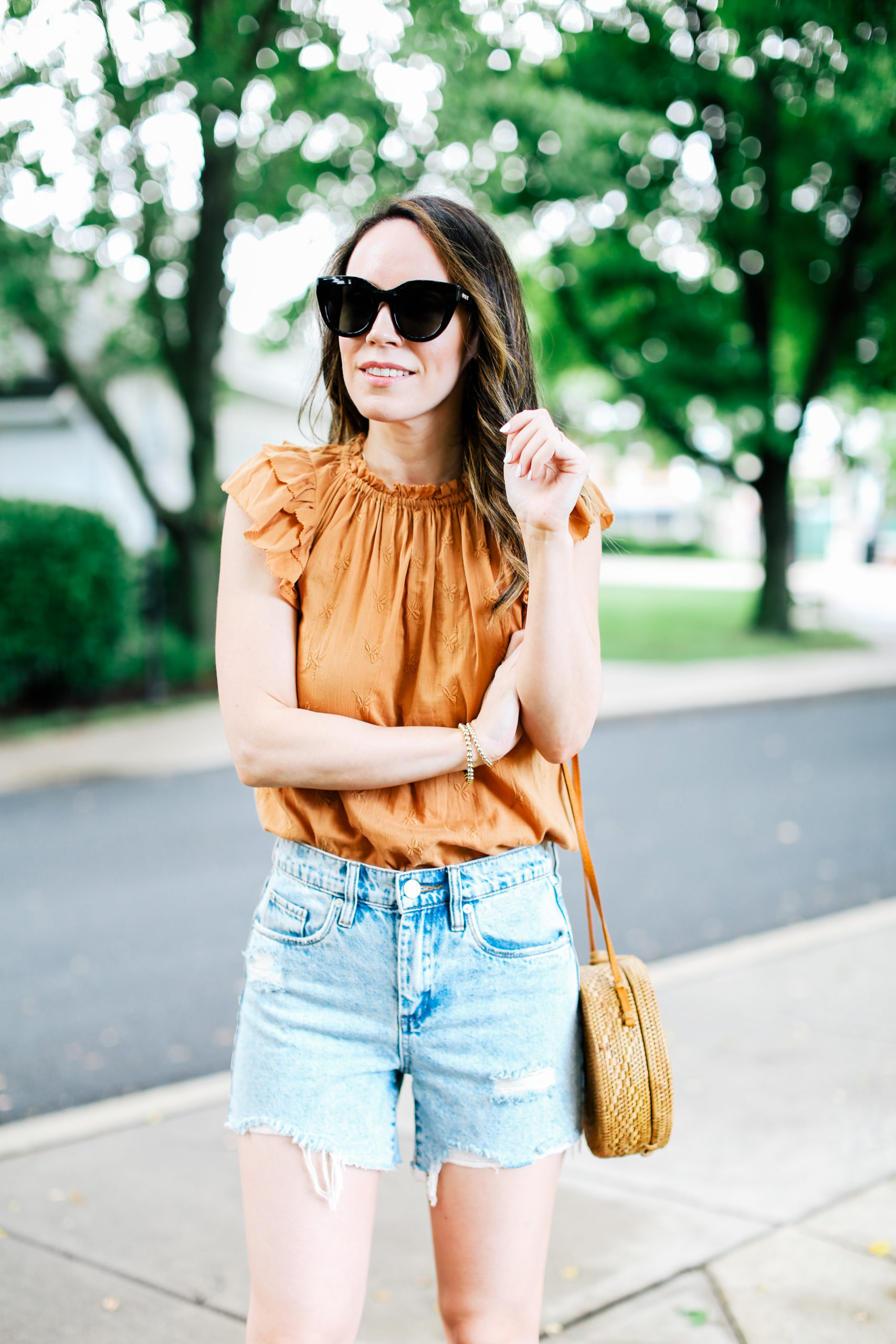 An Affordable Summer Top to Wear Into Fall - alittlebitetc