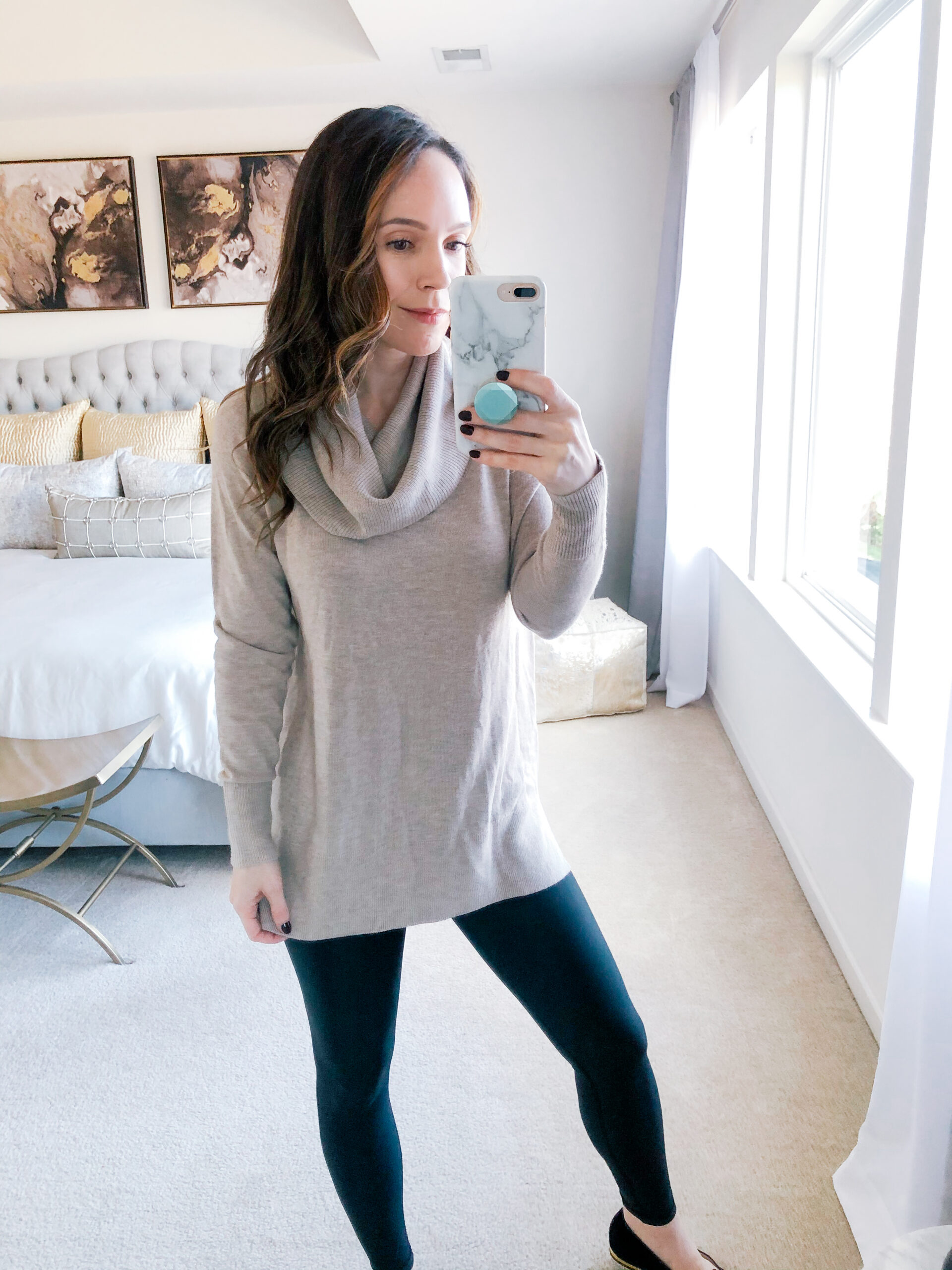 Simple Sundays: Leggings, Oversized Sweaters, and Infinity Scarves