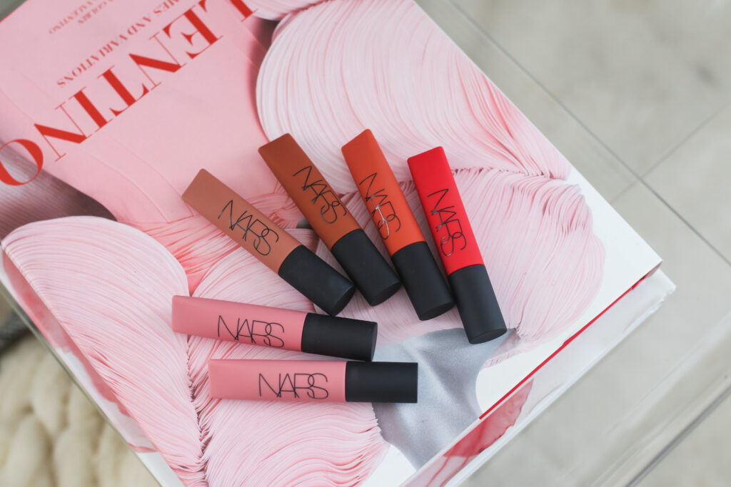 Swatches of the new NARS Air Matte Lip Shades alittlebitetc