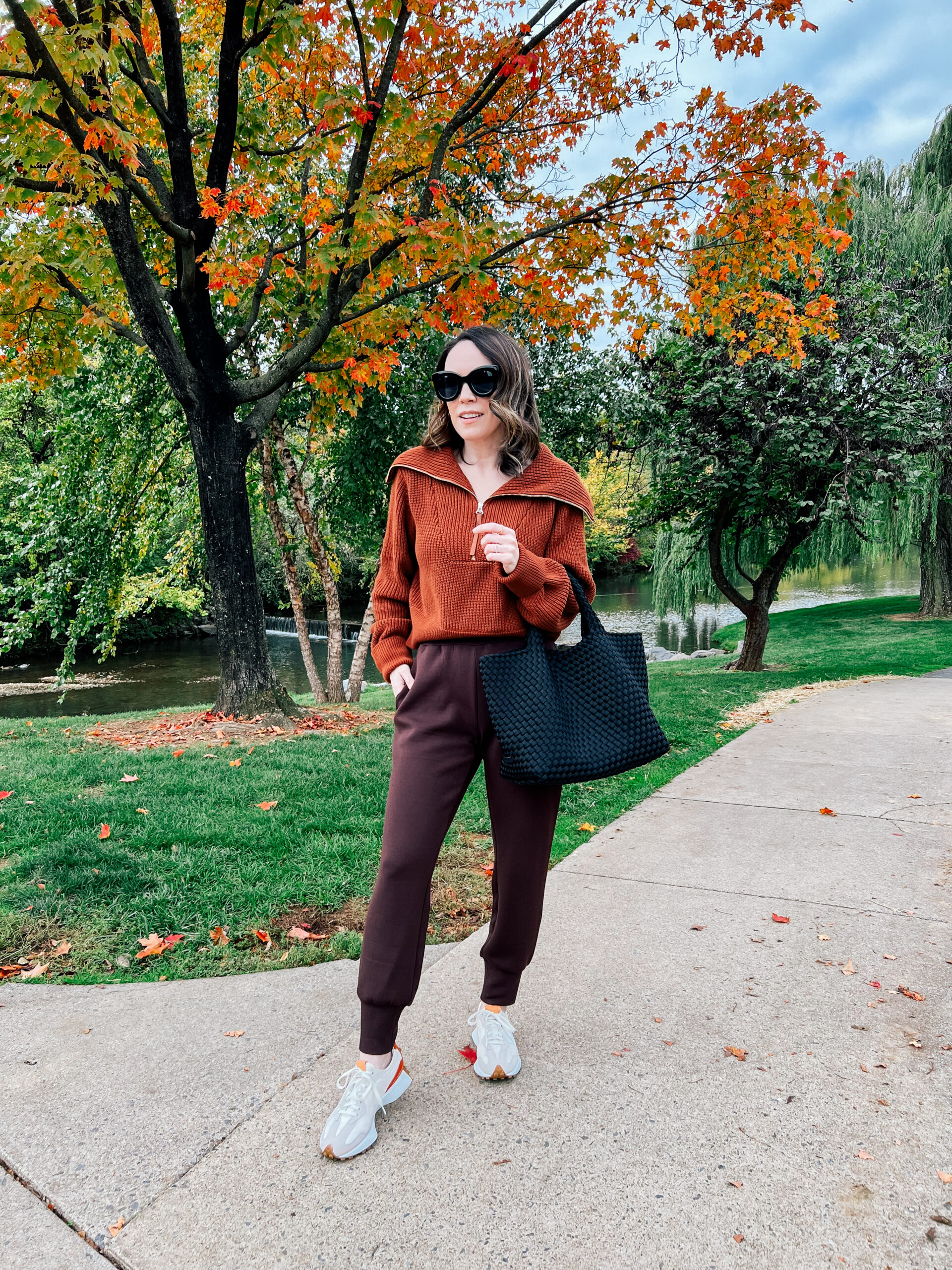 Joggers and a Sweater Comfy Airport Outfits