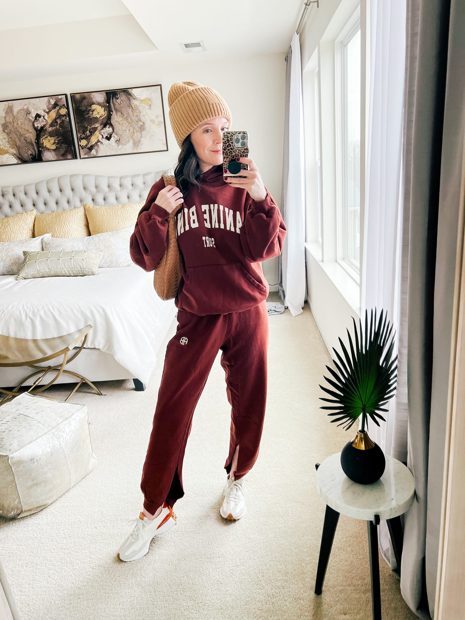 Anine Bing sweatshirt and joggers