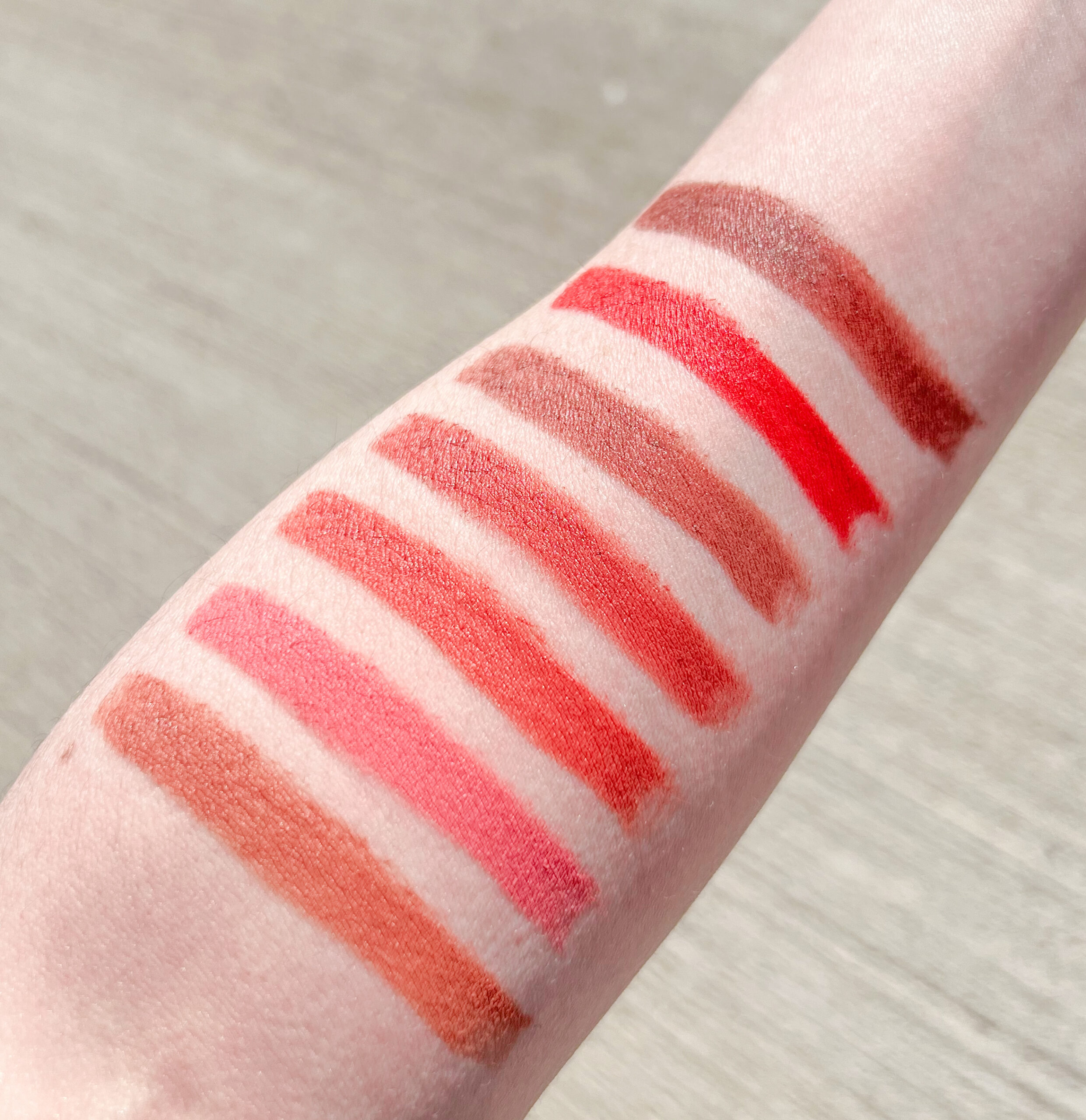 Hourglass Unlocked Soft Matte Lipsticks swatches
