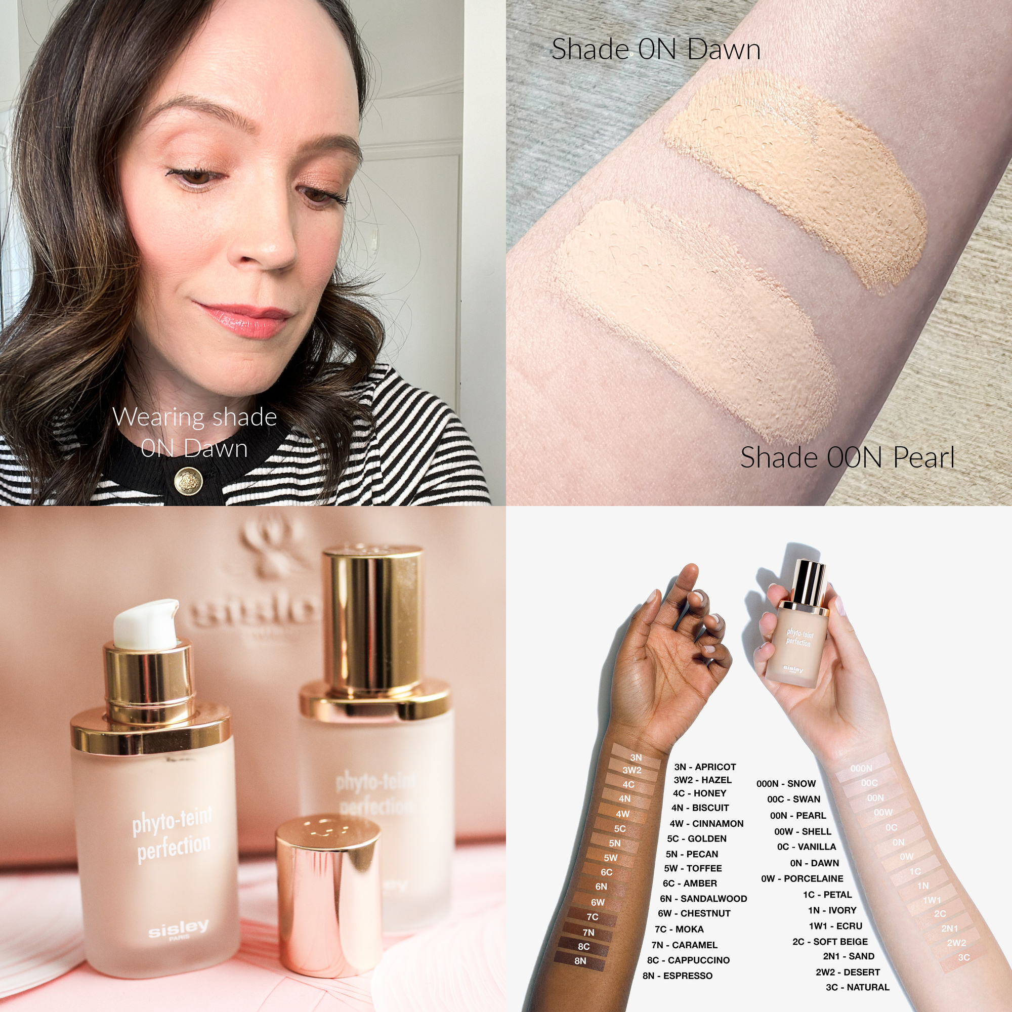 Sisley Phyto-Teint Perfection Foundation Swatches