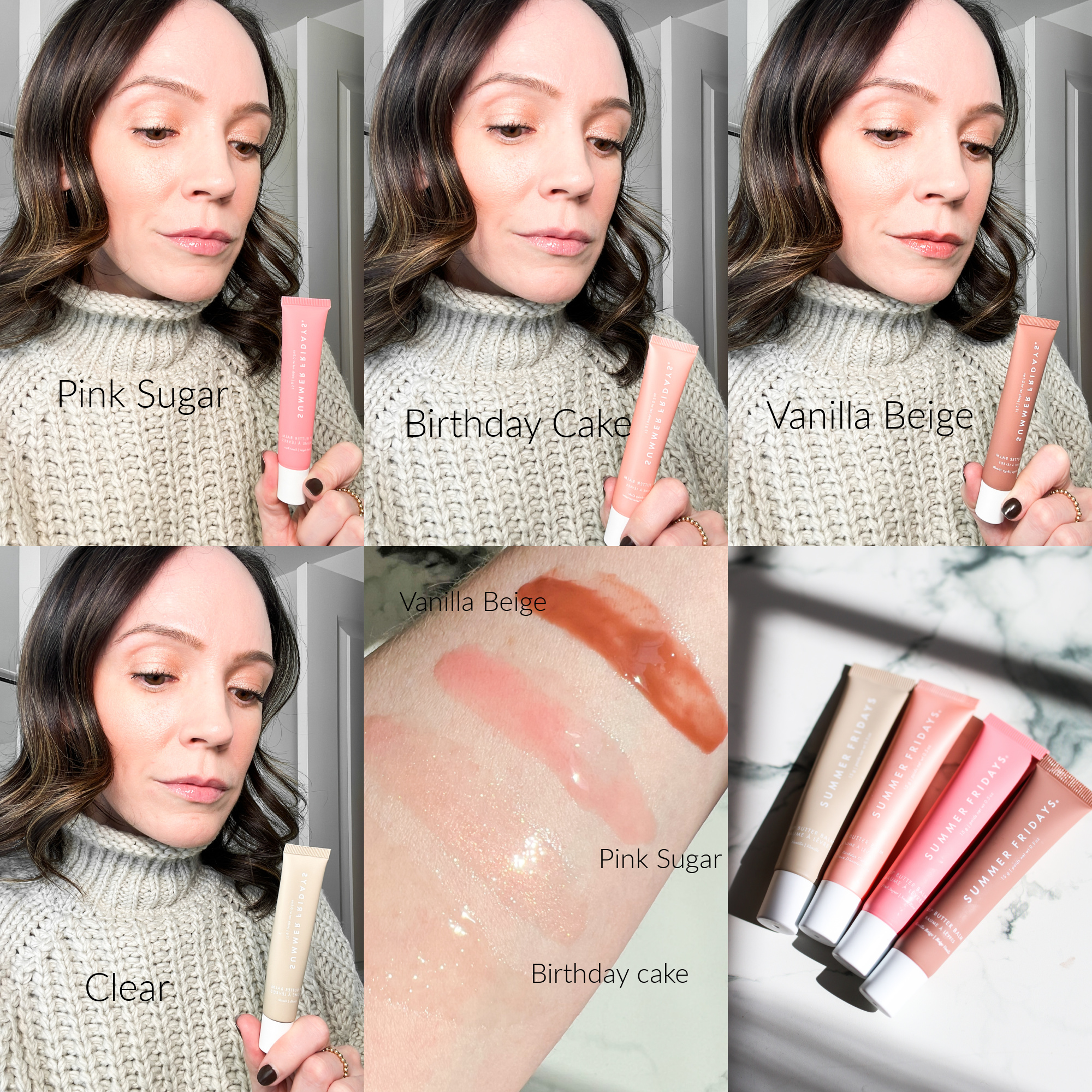 Summer Fridays Lip Butter Balm Swatches