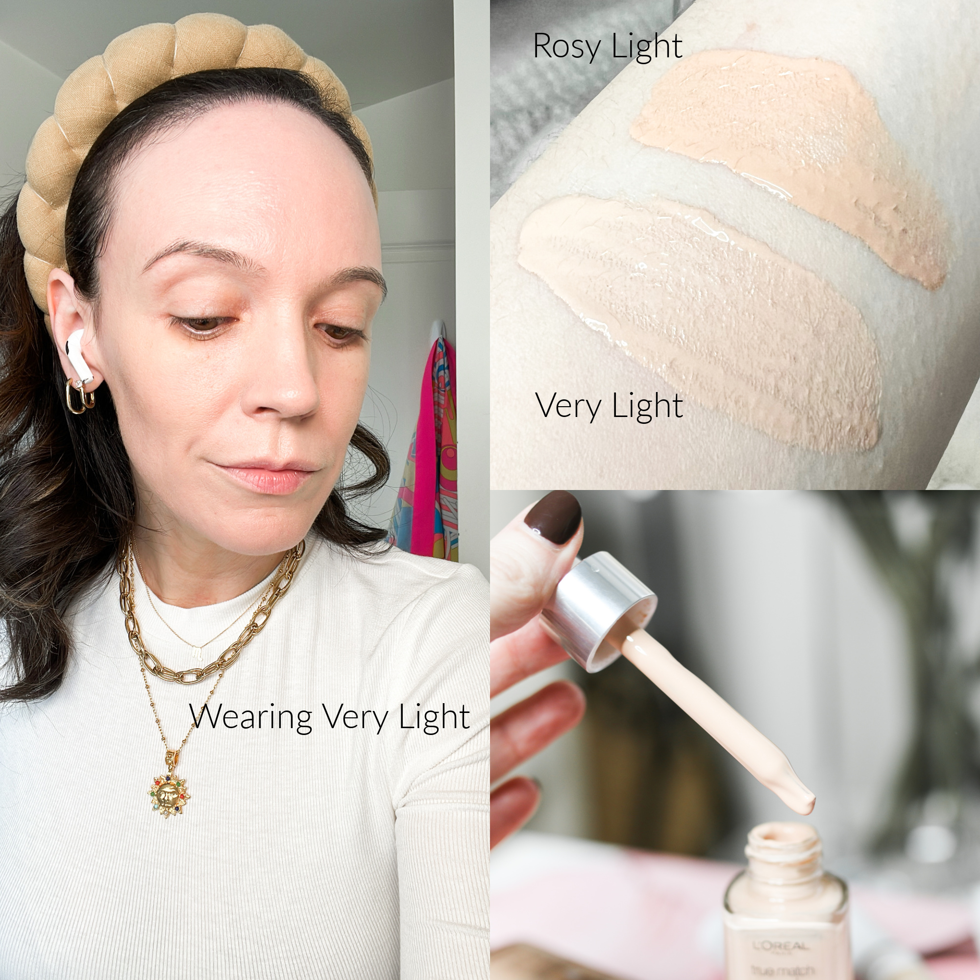 L'Oreal True Match Serum Foundation swatches