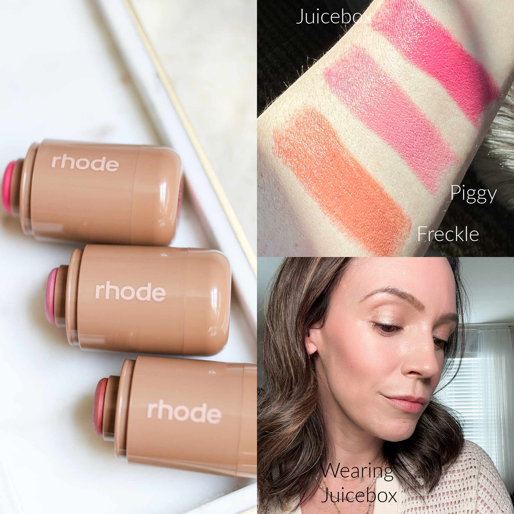 Rhode Pocket Blush swatches