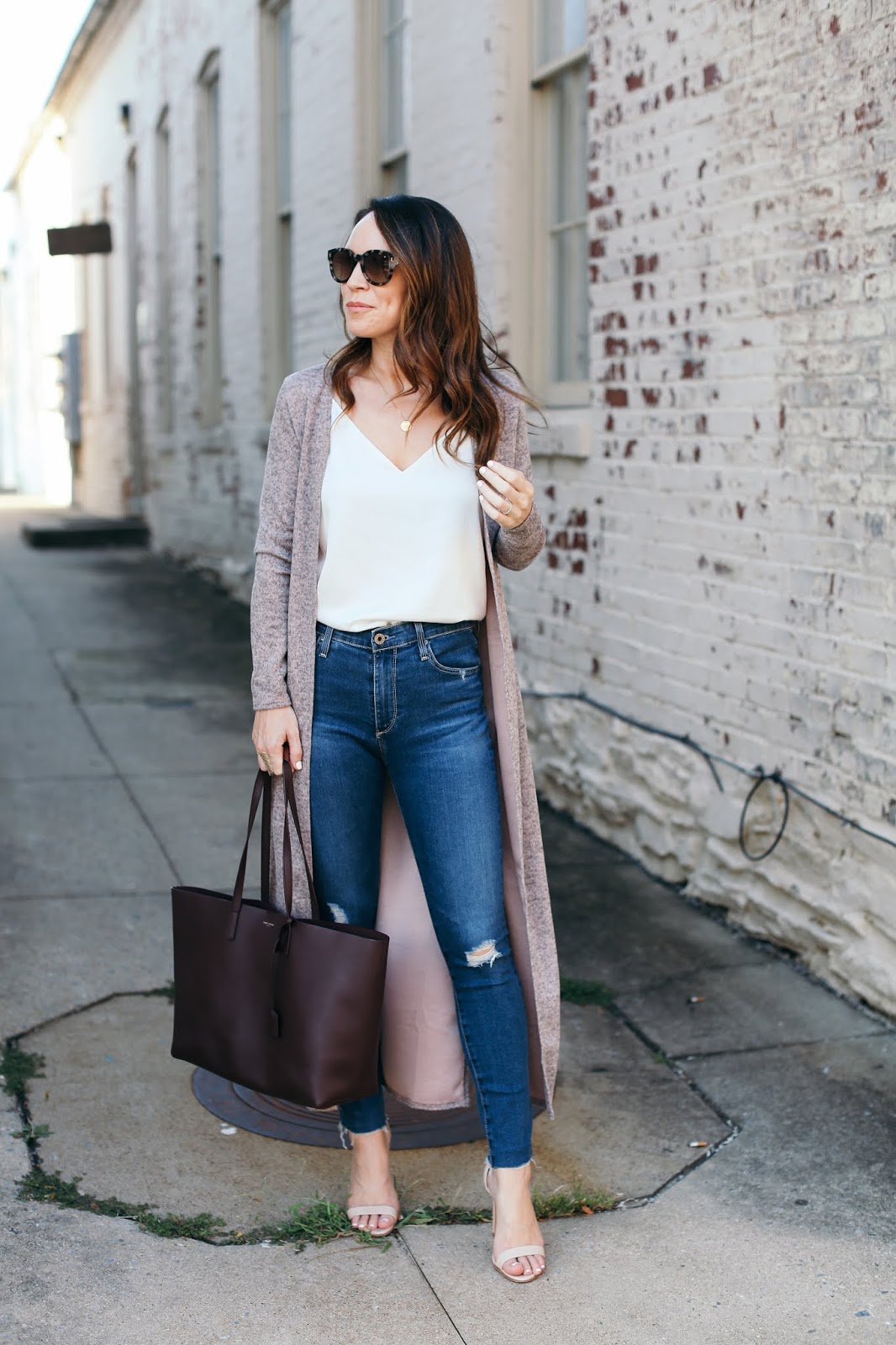 winter to spring transitional outfit