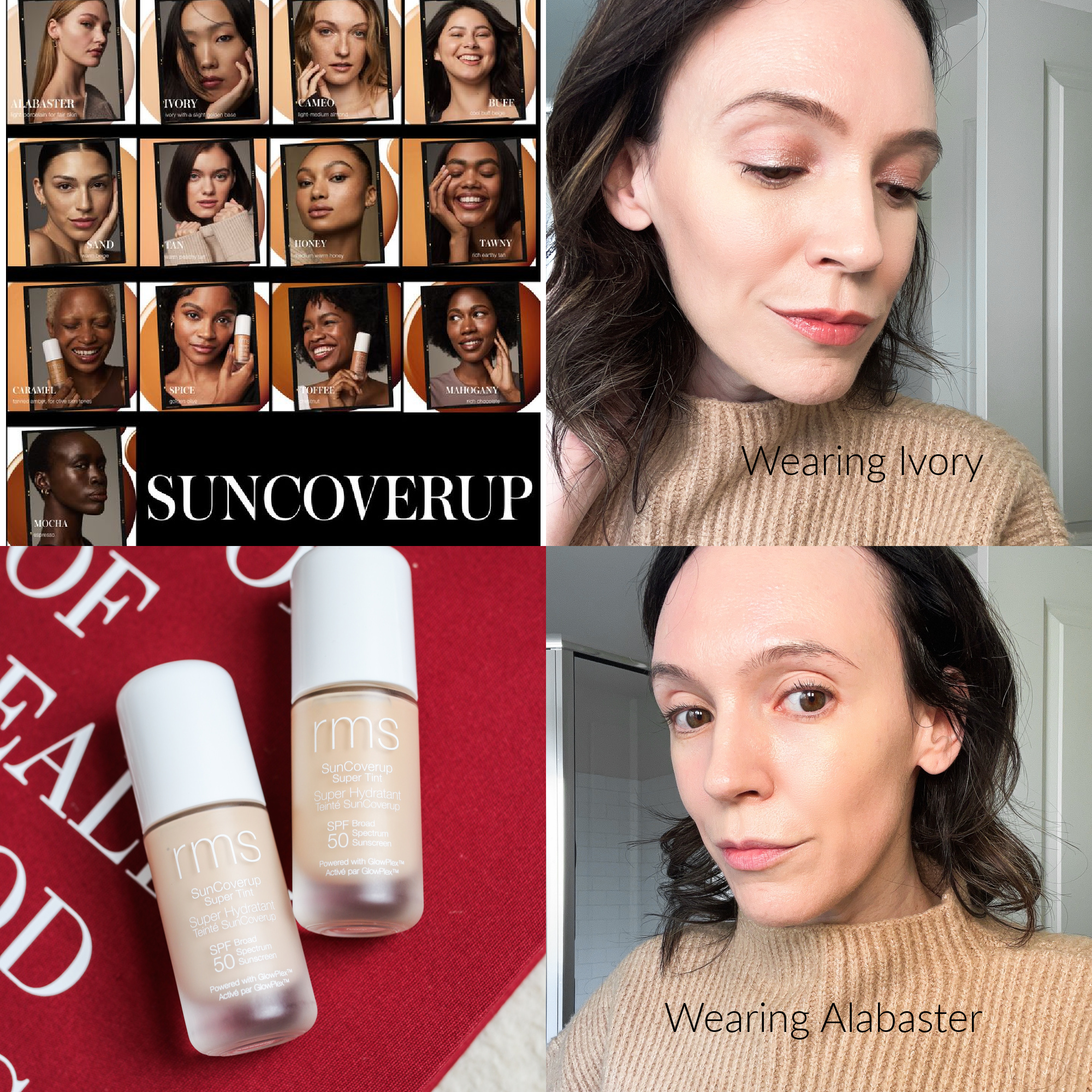 RMS Beauty SunCoverup Super Tint Swatches