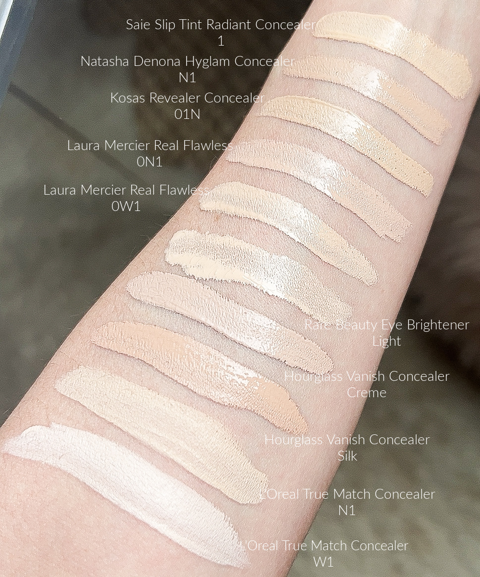 Natasha Denona Hy-Glam Concealer swatches