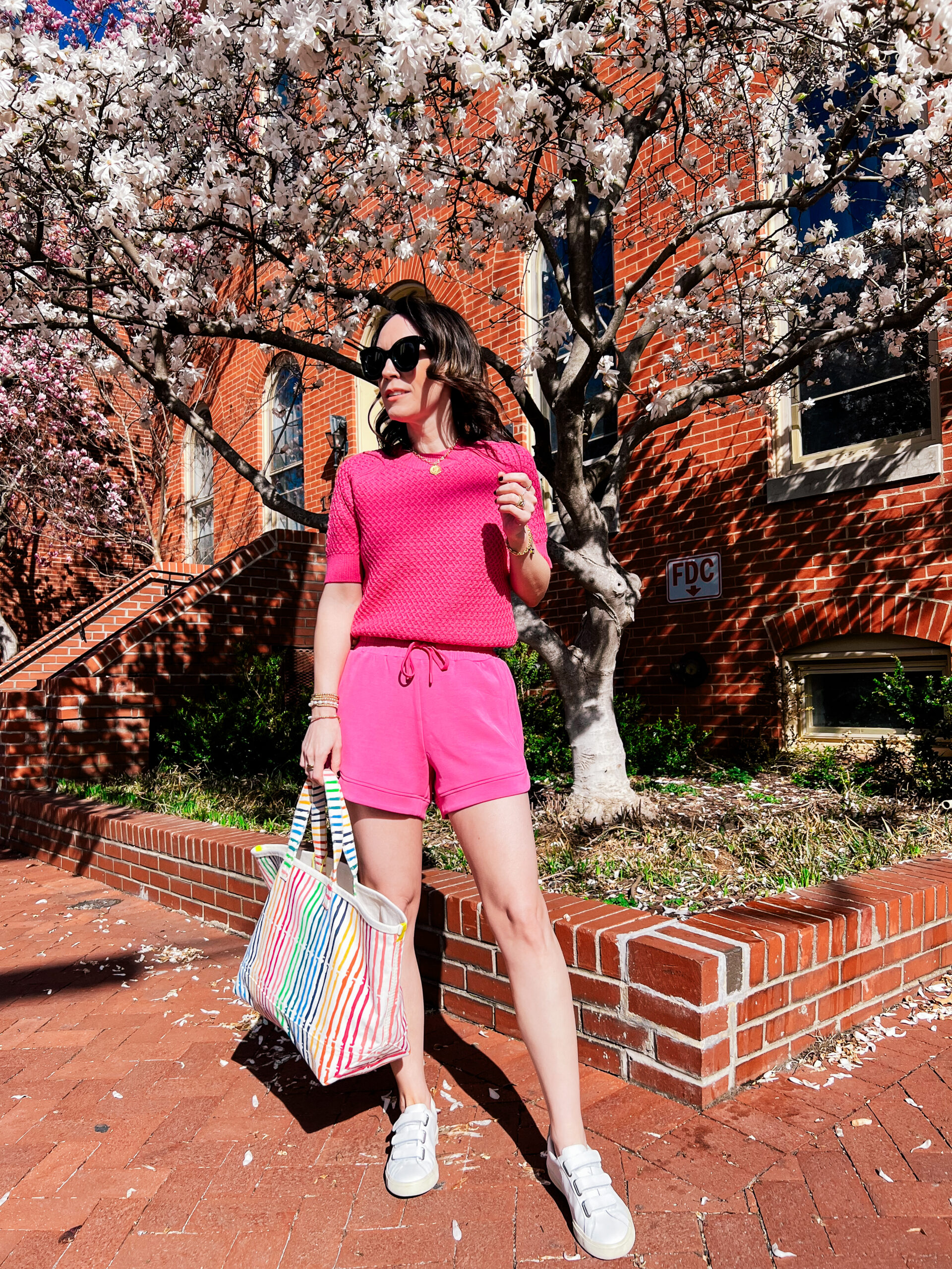Crewneck Sweater and Knit Shorts