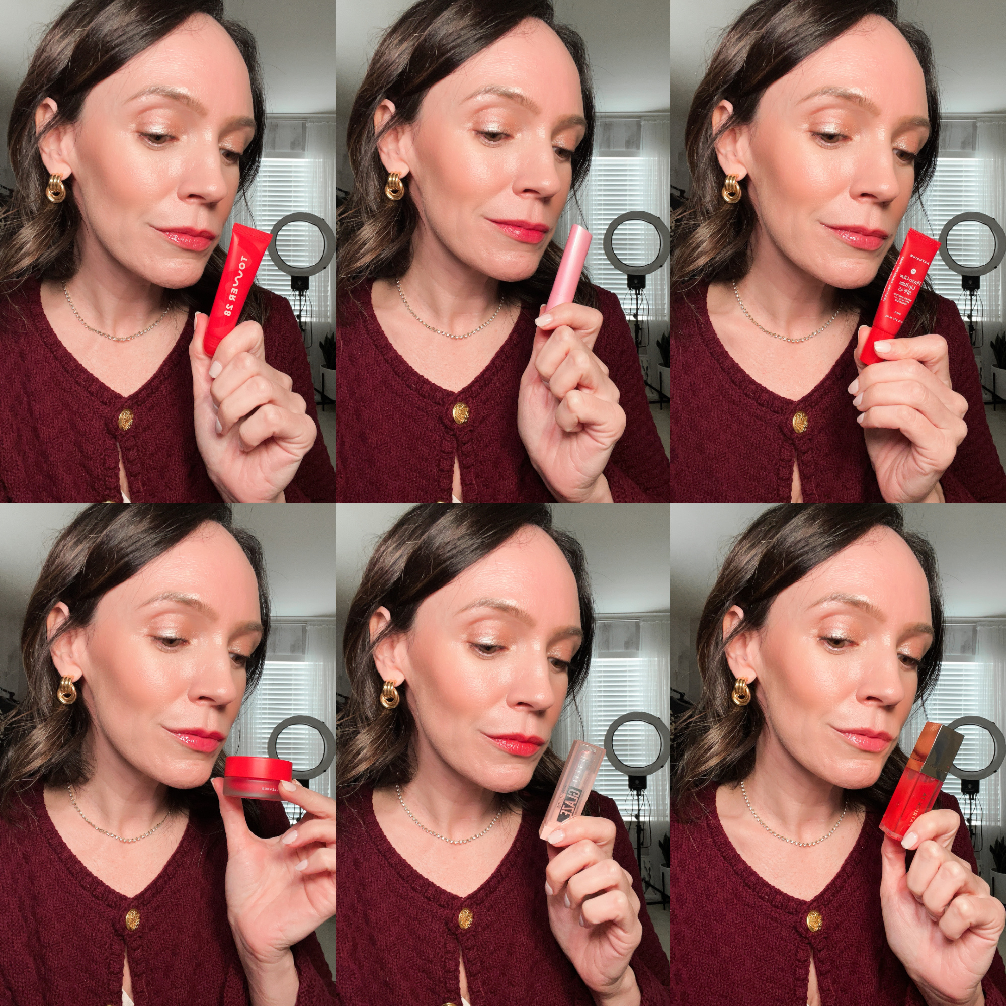 Sheer Red Lip swatches
