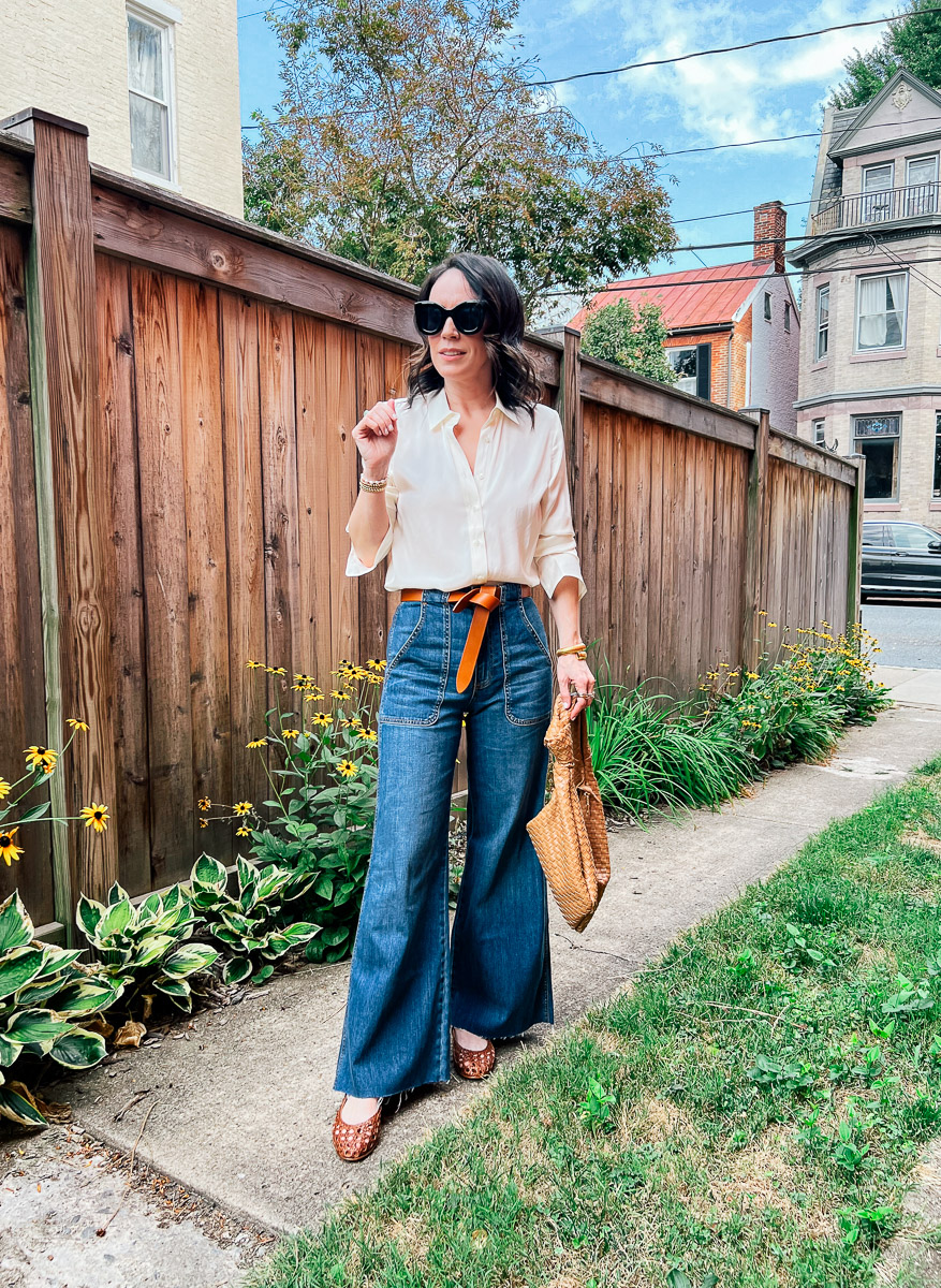 quince shirt and jeans
