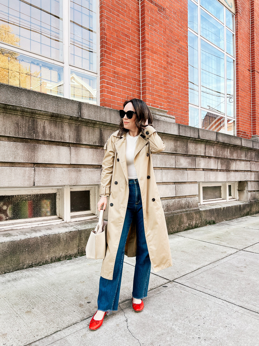 T-Shirt with a Trench Coat