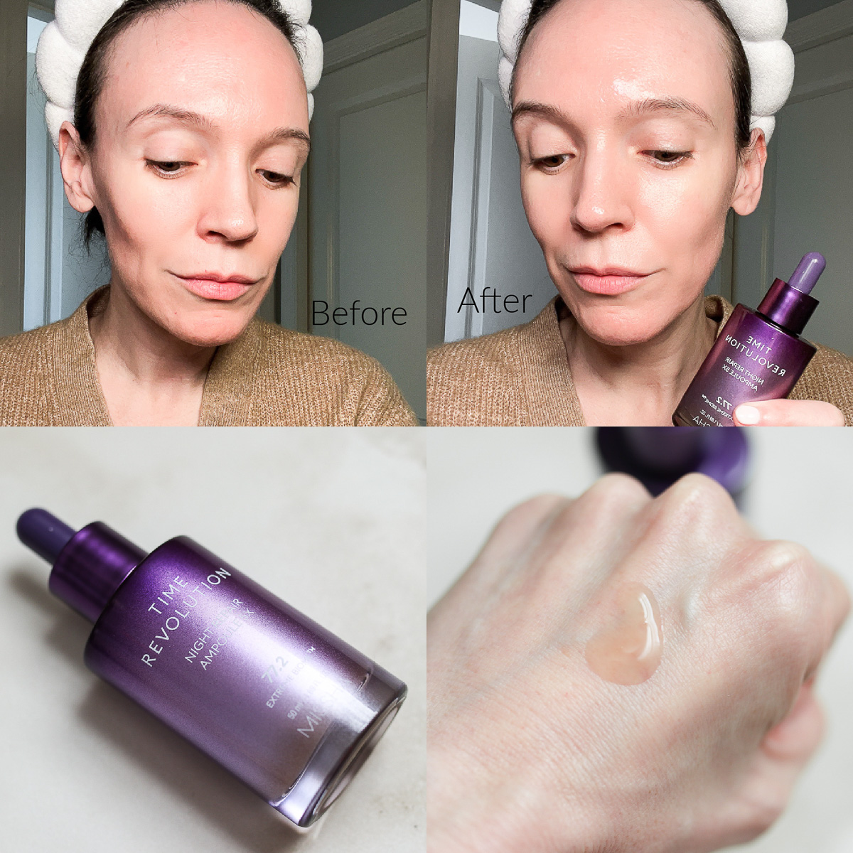 Before and After Missha Time Revolution Night Repair
