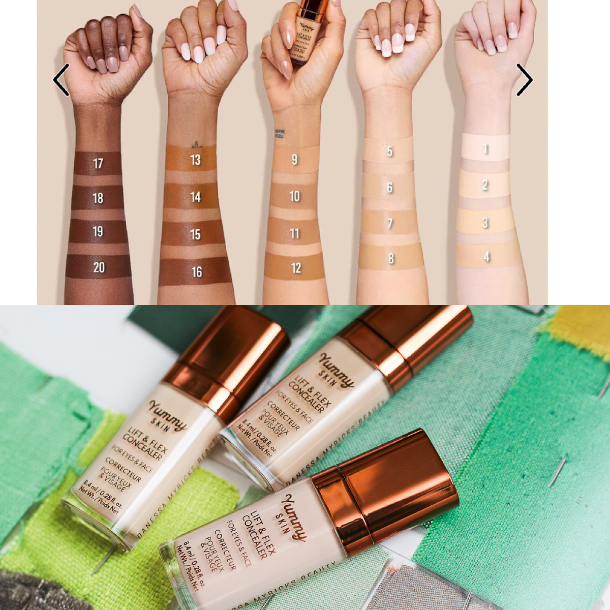 Danessa Myricks Concealer Swatches
